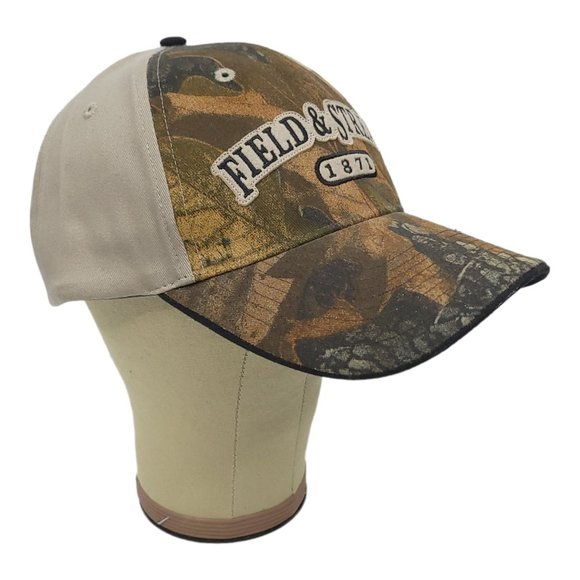 Field And Stream 1871 Camo Strapback Cap Trucker Baseball Camouflage Khaki Hat - Picture 3 of 12